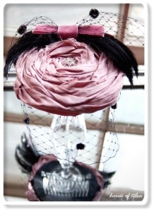 "Martini" Pink flower hairpiece by House of Telsa